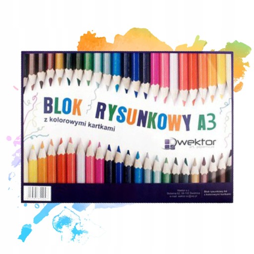 VEKTOROVÝ BLOK VEĽKÝ A3 FAREBNÝ PAPIER A3