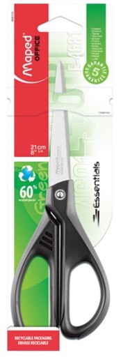 Mapované ekologické nožnice Essentials Green 21 cm