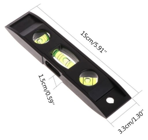 Mini vodováha 15 cm s magnetom, 3 libely