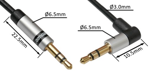 JACK kábel 3,5 mm 3P TRS stereo zástrčka-zástrčka SLIM VITALCO 2m