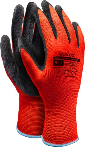 12 párov pevných PRACOVNÝCH RUKAVIC ČERVENÉ LATEXOVÉ OCHRANNÉ RUKAVICE veľkosť L - 9