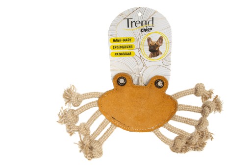 Hryzátko Szarpak Prírodná hračka pre psa Chico Trend Leather Krab 33 cm