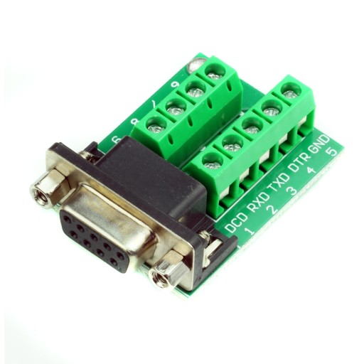 Zásuvkový konektor adaptéra RS232 DB9