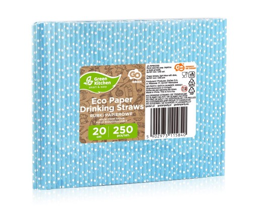 SLAMKY NA PITIE - PAPIER 250KS 6x197mm - MODRÉ S ČASIKAMI