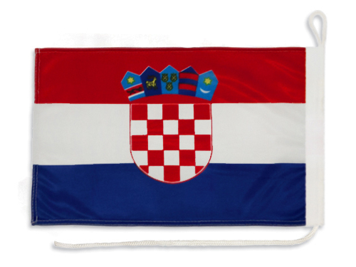Vlajka Chorvátska na jachtu 30x40 cm Vlajka chorvátskej plachetnice