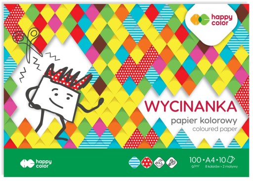 Vystrihovací blok A4 10 listov 100 g Happy Color zošit z farebných papierov