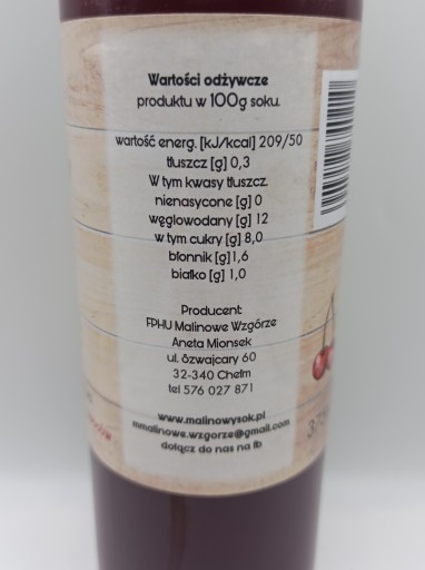 Čerešňová šťava 100% - BOLESŤ HLAVY A KĹBOV
