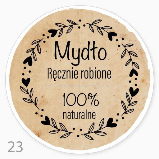 Nálepky MYDLO Handmade 100% prírodná kozmetika darček 48 kusov