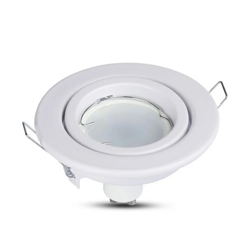 V-TAC GU10 Očko okrúhle pohyblivé biele VT-7227RD-WH