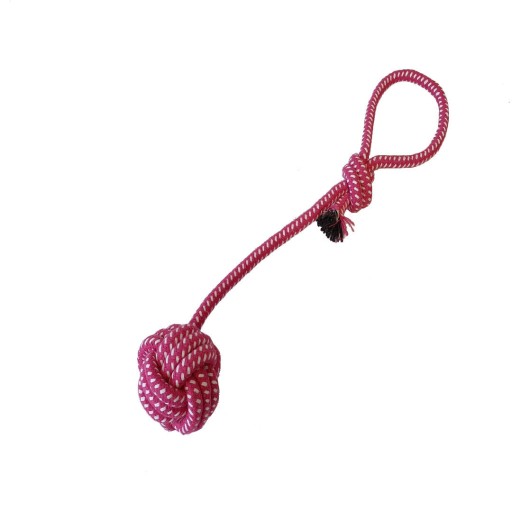 VIAZA PRE PSA, POVNAK S LOPTIČKOU, ZHRUBOK, 38CM, RUŽOVÁ