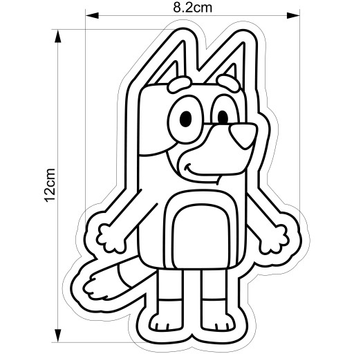 Formička Vykrajovačka na perníčky Bajka Dad BLUEY Dog BANDIT 12cm