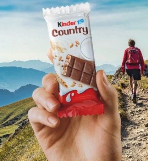 Ferrero Kinder Country tyčinka 23,5g čokoláda s ryžou detská čokoláda 2 ks