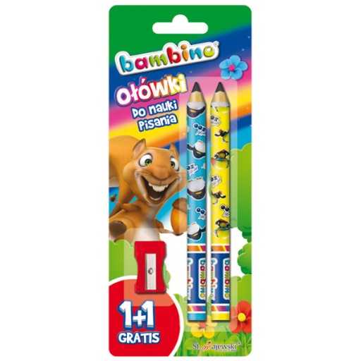 2 ks ceruziek na učenie písať strúhadlom Bambino