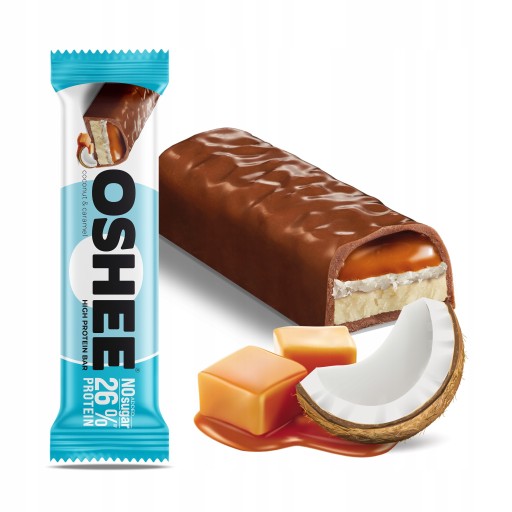Proteínová tyčinka 49g Kokos a karamel OSHEE Bez cukru