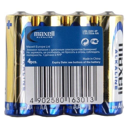 Alkalická batéria AA LR6 1,5 V Finger Maxell Alkaline – 4 kusy BLISTER