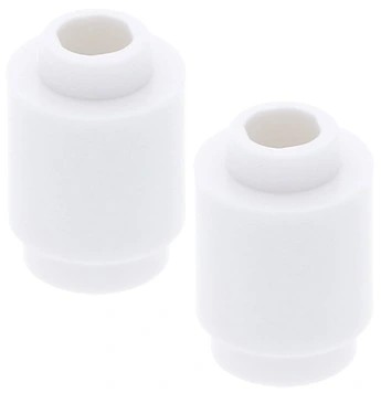 LEGO BRICK 1 x 1 guľatá 3062b biela / biela NOVINKA - 2 ks