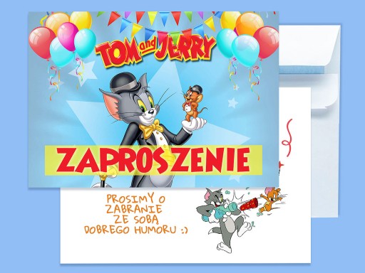 POZVÁNKA NA NARODENINY DIEŤA TOM A JERRY + OBÁLKA ZDARMA