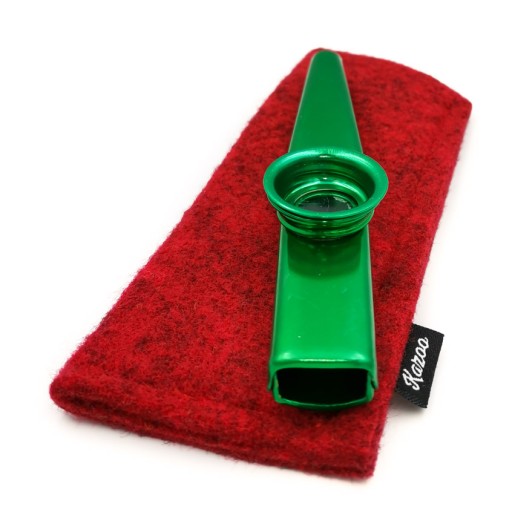 POUZDRO na obal KAZOO red melange - Ručná práca