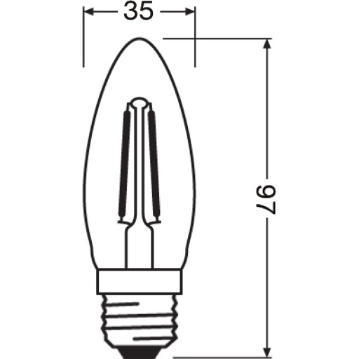 E14 LED žiarovka 3,4W 4000K CRI90 Stmievateľná OSRAM