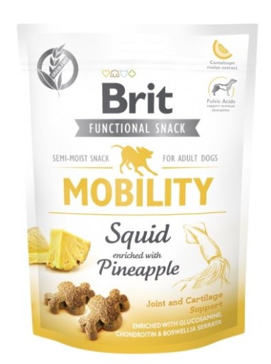Brit Care Funkčný snack pre psov MOBILITY SQUID 150g