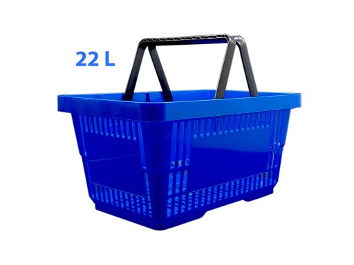 NÁKUPNÝ KOŠÍK 22L, plastový sklad NÁKUPNÝ KOŠÍK, MODRÁ