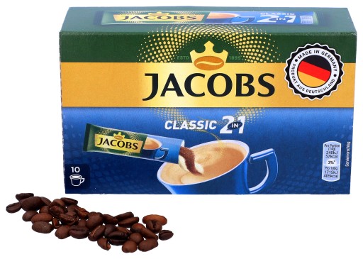 Jacobs instantná káva 2v1 v 10 vrecúškach