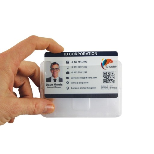 Horizontálne puzdro na ID odznak s jednou kartou Koruma