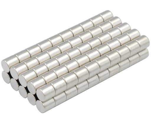 SILNÝ VALEC NEODYMOVÝ MAGNET 5x5 - SADA 10 / NEODYMOVÝCH MAGNETOV /