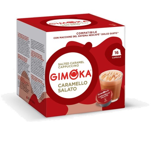 Kapsule Gimoka CARAMELLO SALATO / SALT CARAMEL pre Dolce Gusto 16