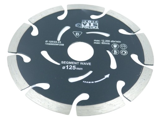DISK 125 MM DIAMANTOVÝ SEGMENT PRE BETÓNOVÚ KOCKU