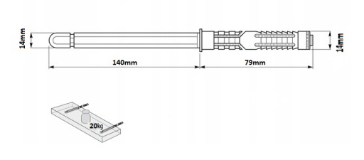 Neviditeľná podpera na rameno 14x140 mm 4 ks