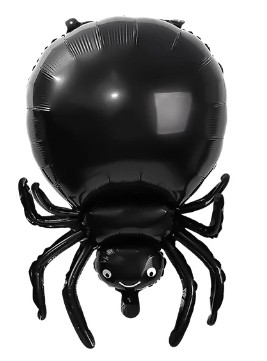 VÝKONNÝ HALLOWEENSKÝ FÓLIOVÝ BALÓN, ČIERNY, 82CM DĹŽKA 78CM ŠÍRKA
