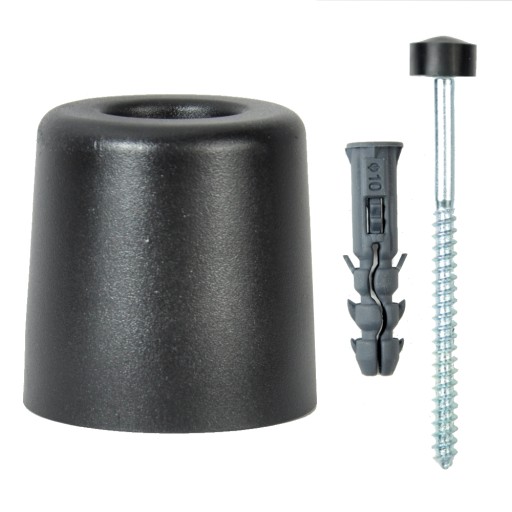 NÁRAZNÍK PRE DVERE A BRÁNY 43MM ČIERNA