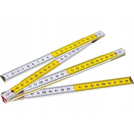 MEASURE, drevený, skladací meter meter, 1 m