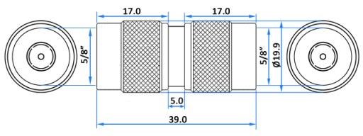 RF anténny prepájač N/wt-N/wt HQ 50Ohm