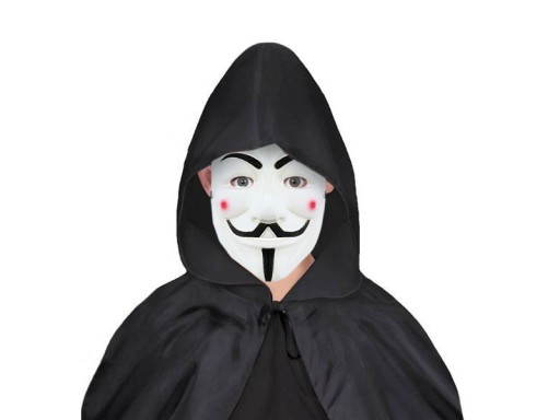 ANONYMNÁ MASKA VENDETTA KOSTÝM BIELY