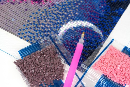 DIAMANTOVÁ VÝŠIVKA diamantová mozaika diamantová maľba obrázok páv vtáčik 30x40 cm