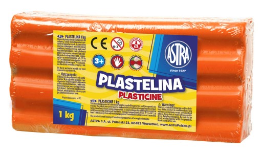 ASTRA plastelína 1kg oranžová