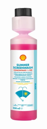 Shell Summer koncentrát kvapaliny do ostrekovačov čelného skla. (0,25 l)