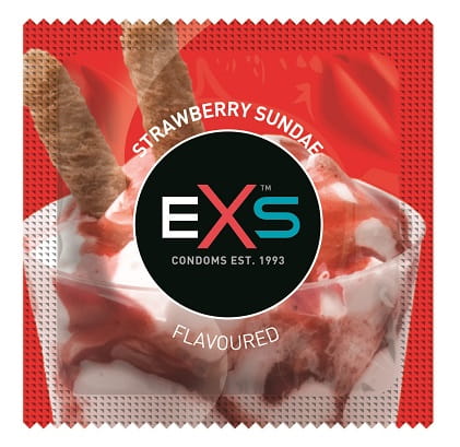 EXS STRAWBERRY SUNDAE KONDÓMY STRAWBERRY x1