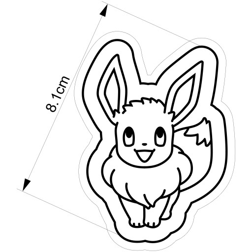 Vykrajovač na sušienky Pokemon Eevee 1 8 cm