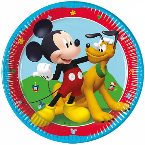 Papierové taniere MICKEY MOUSE Mickey Disney Birthday Party 20cm 8 ks.