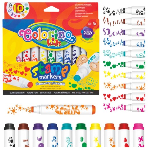 Fixky, pečiatky, 10 farieb, pečiatky, fixky, Color