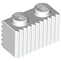 LEGO 2877 GRILL BRICK 1x2 biela NOVINKA (1g)