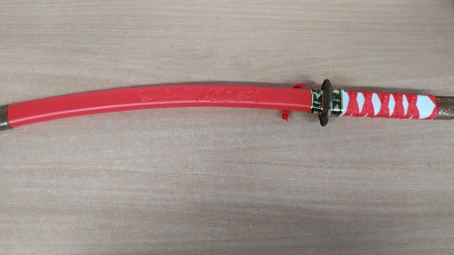 Červený meč NINJA Samuraj SAMURAI Katana 60 cm