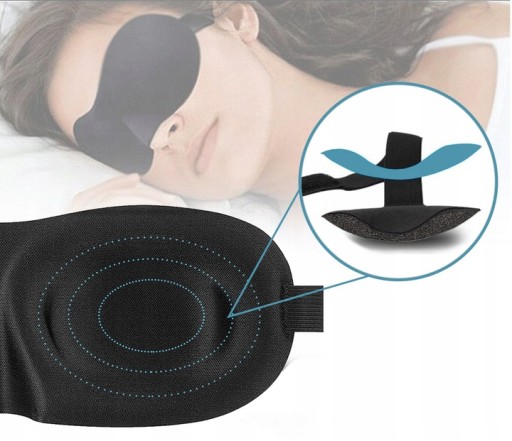 3D OČNÁ MASKA NA SPANIE cestovné okuliare