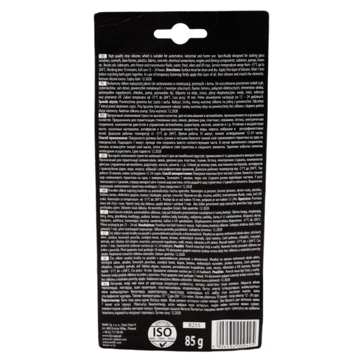 Bezfarebný silikón K2 +204°C Transparent 85g