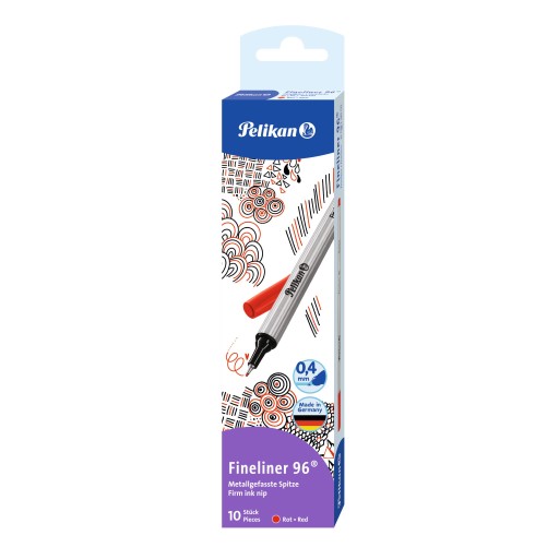 Jemná linka Pelikan 0,4 mm červená