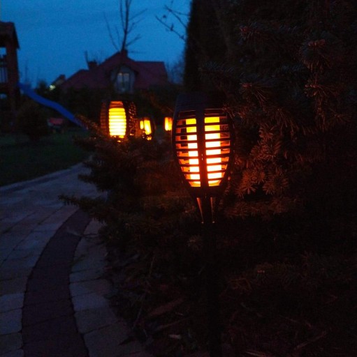 Solárna záhradná lampa TORCH Fire FLAME Effect 50 cm Záhradná dekorácia