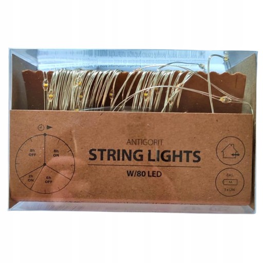 Lanové osvetlenie na terasu, balkón, párty, drôt 840 cm, 80 LED